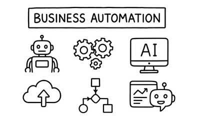 Fototapeta premium Business automation with ai: simplifying processes through technology
