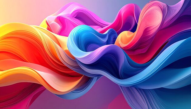 Abstract vibrant swirling colours