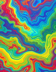 Obraz premium Vibrant abstract swirling colors
