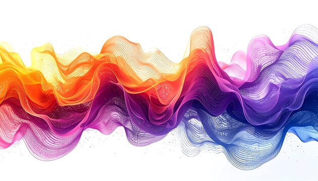 Abstract vibrant wavy lines (2)