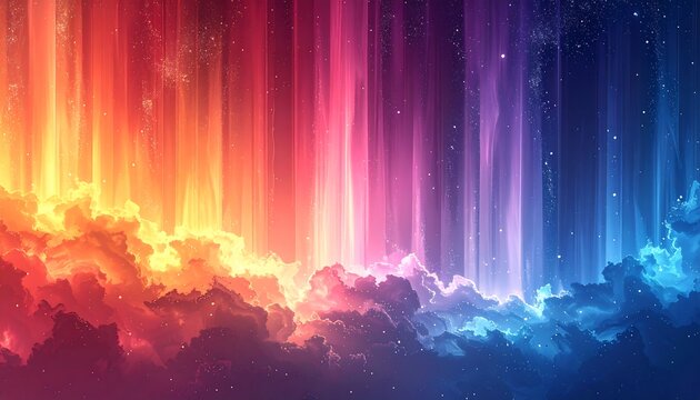 Colorful celestial cloudscape - Powered by Adobe