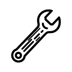 Obraz premium A simple yet effective illustration of a wrench, a versatile tool commonly used for various mechanical tasks