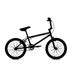 Obraz premium Minimalist Bicycle Vector Illustration in Black Silhouette Style