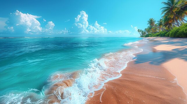 Exotic maldives island  a tropical paradise of white sand beaches and lush palm trees awaiting you