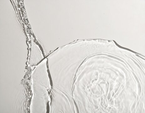 Abstract water splash on light gray background - Powered by Adobe