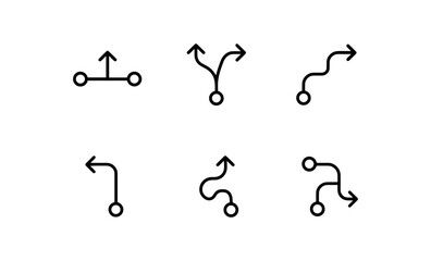 Minimalist arrows collection: versatile line art for navigation and directional design