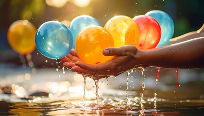 Hands holding colorful water balloons (1)