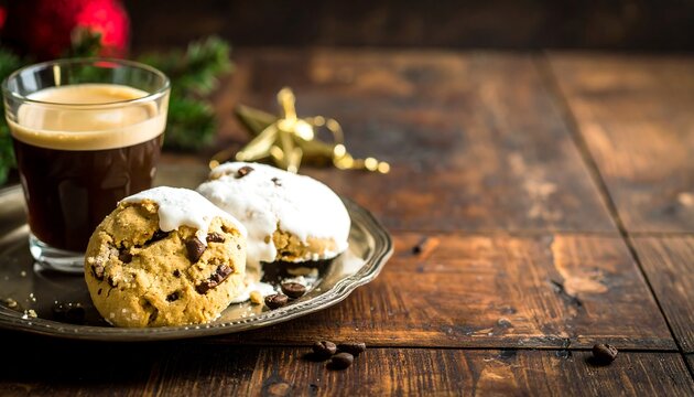 Festive cookies and coffee - Powered by Adobe