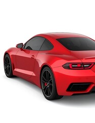 Red sports car rear view