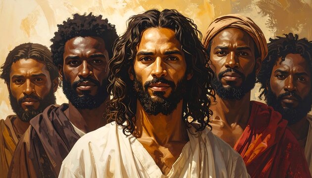 Diverse depiction of Jesus and disciples