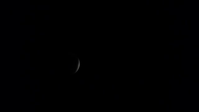 Moon eclipse timelapse. Lunar eclipse in night sky. Celestial moon eclipse video. Astronomy footage of lunar eclipse.