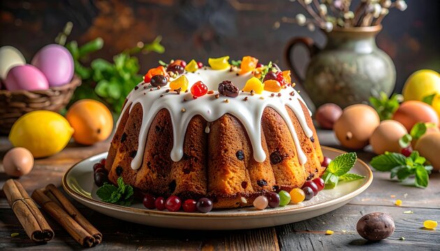 Festive Easter bundt cake