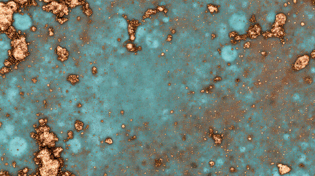 Detailed texture of bornite mineral specimen. Photorealistic oxidation and crystalline structure ideal for science themes