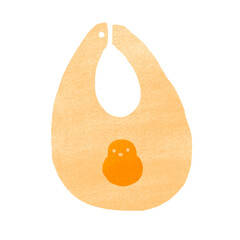 スタンプ風のよだれかけのイラスト