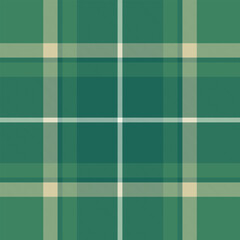 Fototapeta premium Elegant green plaid pattern with neutral stripes. Classic design suitable for backgrounds, textiles, and seamless textures. Versatile for web or print.