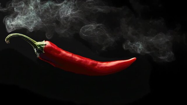 Chili pepper with smoke