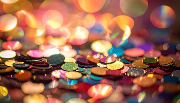 Colorful confetti bokeh
