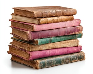 Stacked Vintage Books Collection