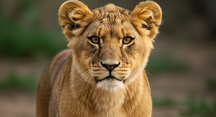 Fototapeta premium Lion cub close up