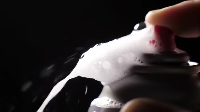 Aerosol Spray Foam Closeup.