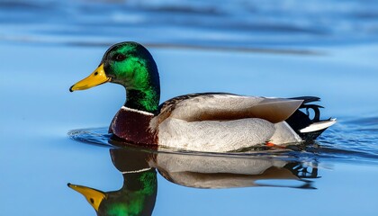 Male mallard duck on water