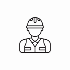 construction worker icon sign vector