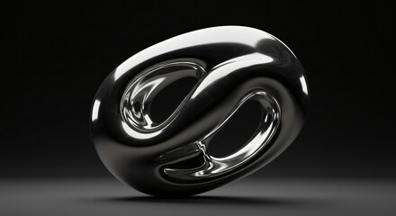 a black and white sphere on a black background
