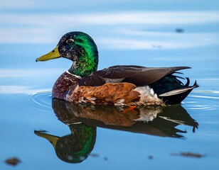 Mallard duck on calm water (1)