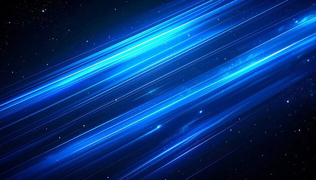 Abstract blue light streaks on dark background
