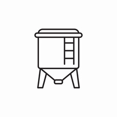 town water tank icon sign vector