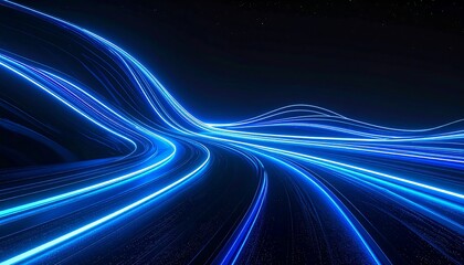 Abstract blue light trails (1)