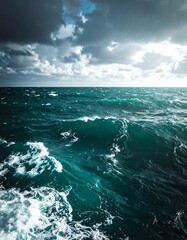 Fototapeta premium Stormy sea horizon