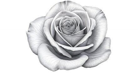 Detailed drawing of rose