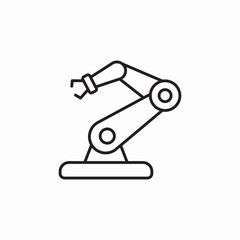 factory robot icon sign vector