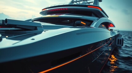 luxury yacht on the see