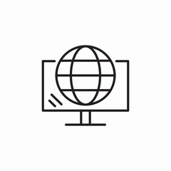 internet world icon sign vector