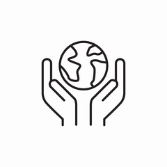 planet care icon sign vector