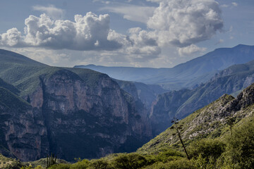 mountain landscape with clouds