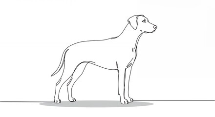 Profile view of a dog
