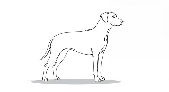 Profile view of a dog