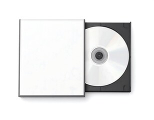 Opened CD case with disc