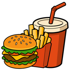 fast food illustration