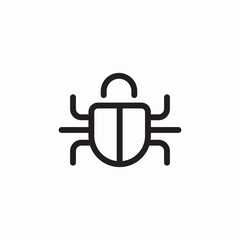 bug virus icon sign vector