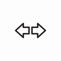 car hazard lights arrows icon sign vector