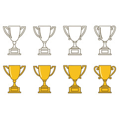 Trophy Cup Collection - A Visual Celebration of Achievement and Victory.