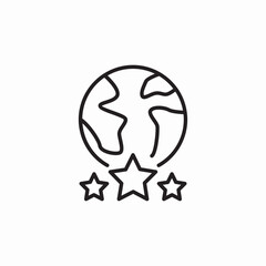 world stars rate icon sign vector