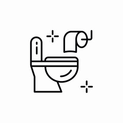 clean toilet icon sign vector
