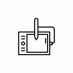 drawing tablet icon sign vector