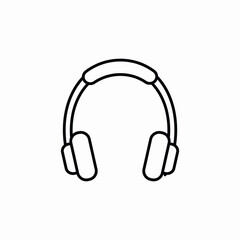 headphones music icon sign vector