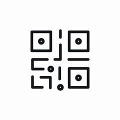 qr code icon sign vector